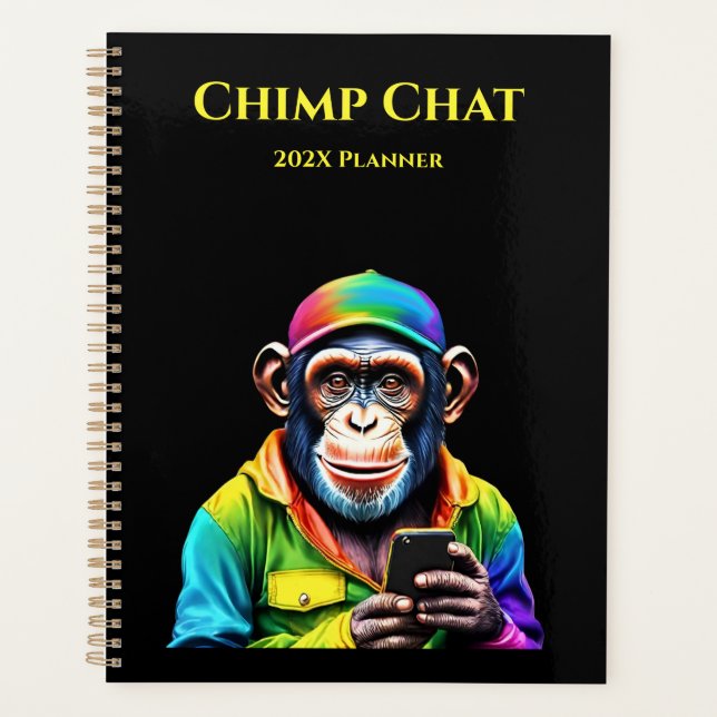 Chimp Chat-Schimpanse mit Telefon- Planer (Vorderseite)