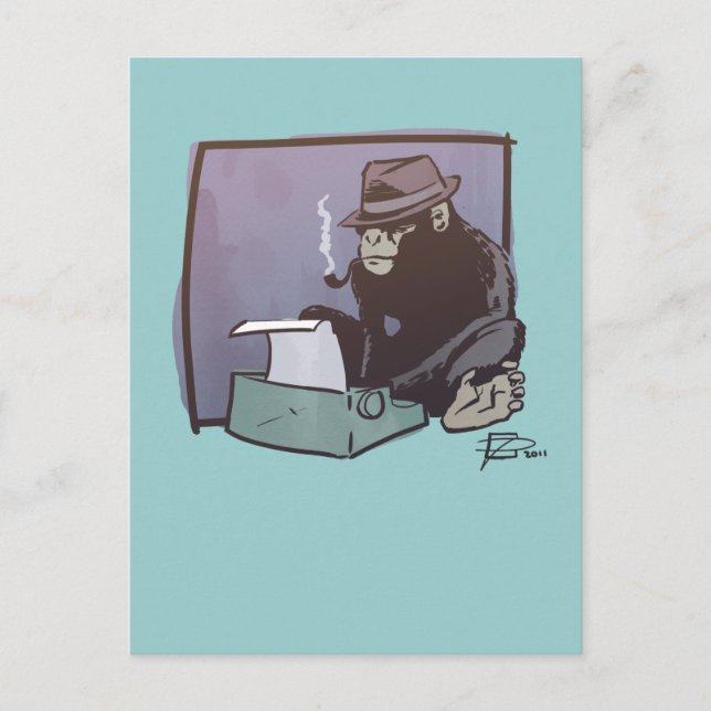 Chimp Kann Postkarte (Vorderseite)