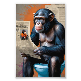 Chimp King in Pop Kunst - Kühner Realismus und Dyn Fotodruck