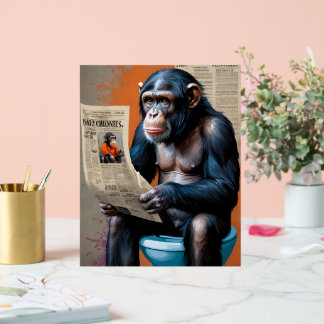 Chimp on the Throne - Royal Pop Art with Strikin Acrylschild