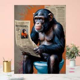 Chimp Royalty on the Throne" - Einzigartige Tierku Acrylschild