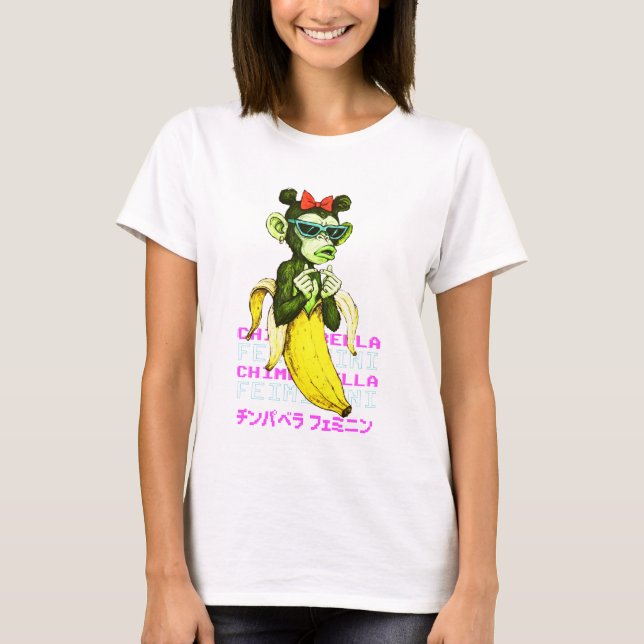 Chimpabella Feminimini (K-POP Heart) T-Shirt (Vorderseite)