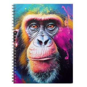 Chimpanzee Ape Animal Discovery Adventure Nature Notizblock