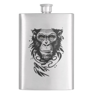 Chimpanzee Ape Wild Animal Nature Illustration Art Flachmann
