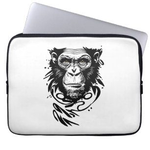 Chimpanzee Ape Wild Animal Nature Illustration Art Laptopschutzhülle
