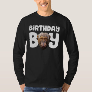 Chimpanzee Birthday Boy Party Kinder Jungen Schimp T-Shirt