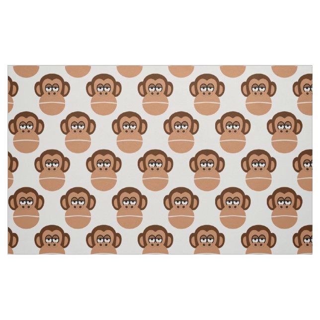 Chimpanzee Cartoon Stoff (Fat Quarter (45,7 x 55,9 cm))