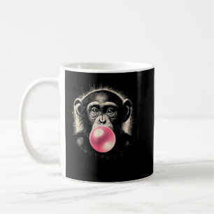 Chimpanzee Chimp Ape Pink Kaugummi Blase Kaffeetasse
