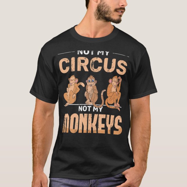 Chimpanzee Circus Zootier Affe Affe T-Shirt (Vorderseite)