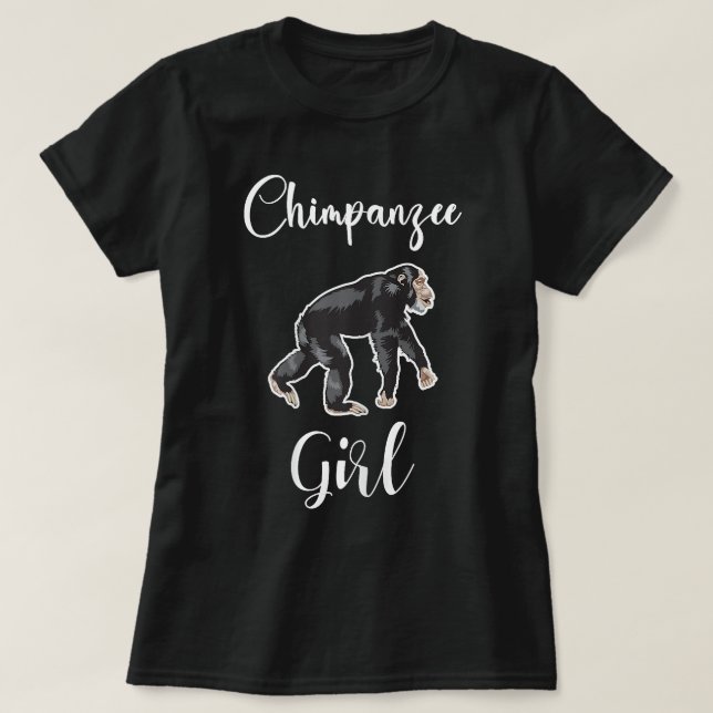 Chimpanzee Girl Monkey Chimpanzee Lover I Liebe Ch T-Shirt (Design vorne)