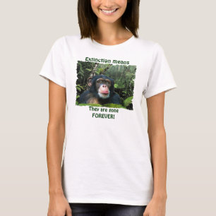 CHIMPANZEE II Wildlife Art & Gedicht Damen Shirt