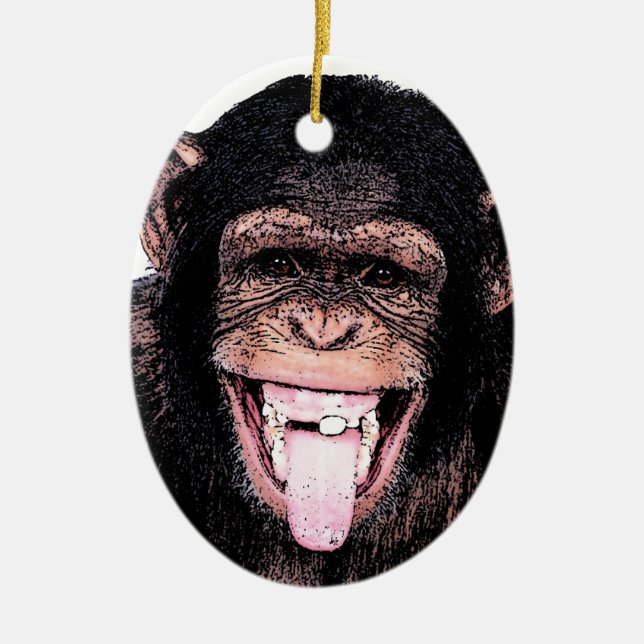 Chimpanzee Keramikornament (Vorne)
