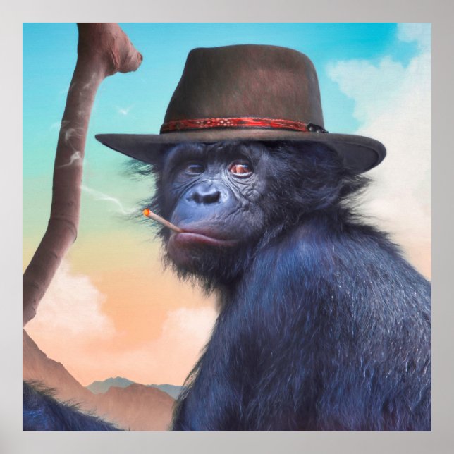 CHIMPANZEE MONKEY CHIMPIANNA JONES POSTER (Vorne)