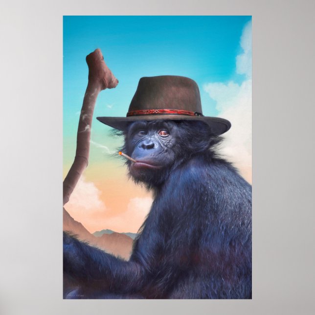CHIMPANZEE MONKEY CHIMPIANNA JONES POSTER (Vorne)