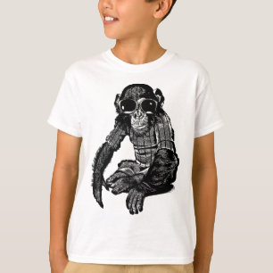 Chimpanzee Monkey Tragen einer Sonnenbrille Origin T-Shirt