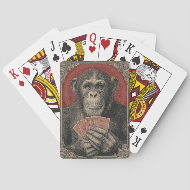 Chimpanzee Poker Spielkarten (Rückseite)