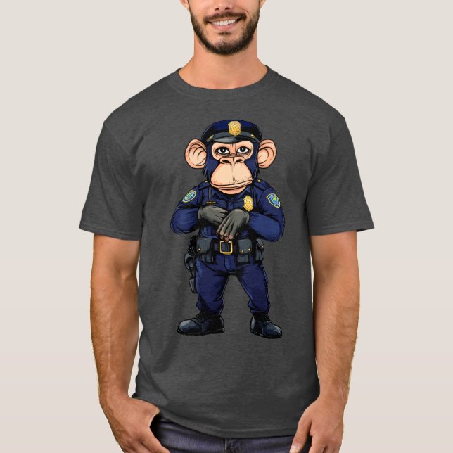 Chimpanzee police monkey - chimpanzee T-Shirt (Vorderseite)