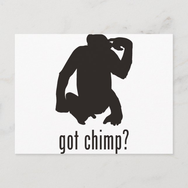 Chimpanzee Postkarte (Vorderseite)
