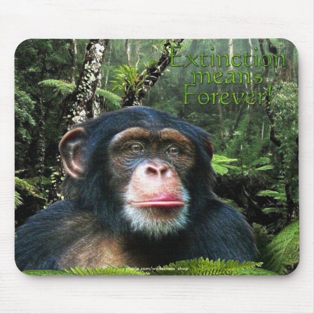 Chimpanzee & Rainforest Wildlife support Mousepad (Vorne)