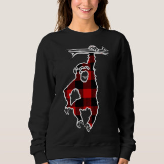 Chimpanzee Red Buffalo Karierter Affe Matching PJ  Sweatshirt