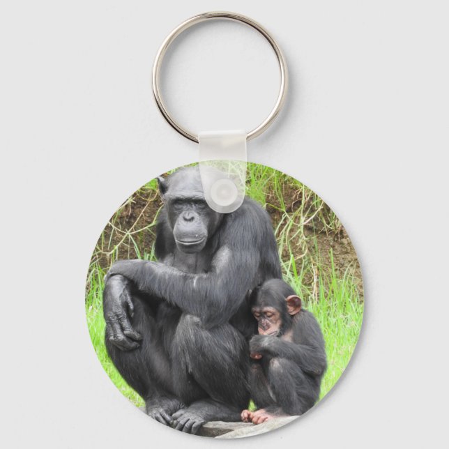Chimpanzee Schlüsselring Schlüsselanhänger (Vorderseite)