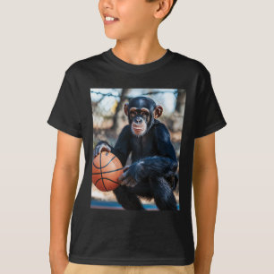 Chimpanzee Sketll Affe Funny Graphic 1 T-Shirt