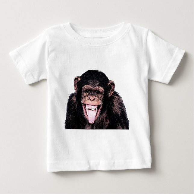 Chimpanzee Tongue Baby T-shirt (Vorderseite)