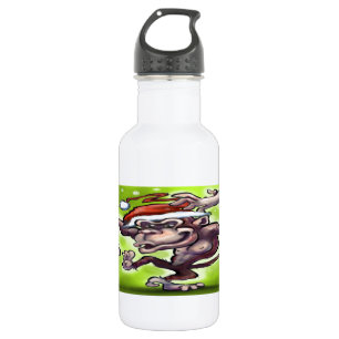 Chimpanzee Weihnachten Edelstahlflasche