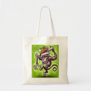 Chimpanzee Weihnachten Tragetasche