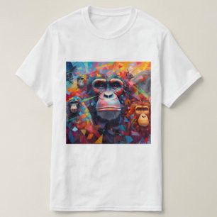 Chimpanzes Watercolor T-Shirt