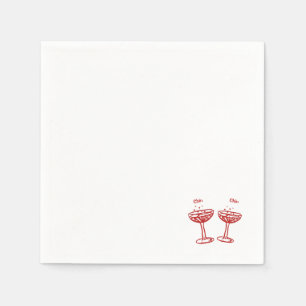 Chin Chin Champagne Party Napkins Serviette
