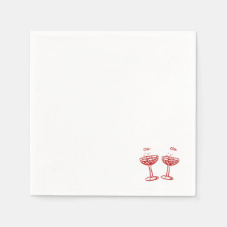 Chin Chin Champagne Party Napkins Serviette