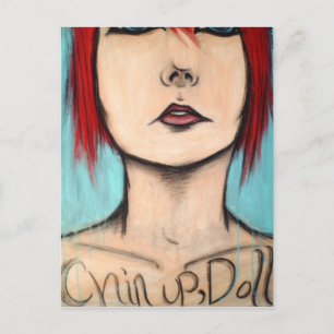 Chin Up, Doll Postkarte