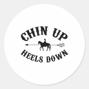 Chin Up Heelses Reitsport Reiten - Horseba Runder Aufkleber