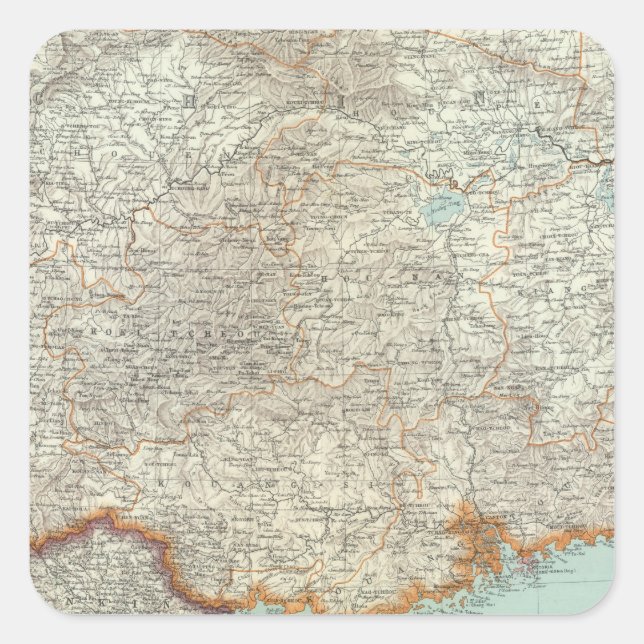 China 10 quadratischer aufkleber (Vorderseite)