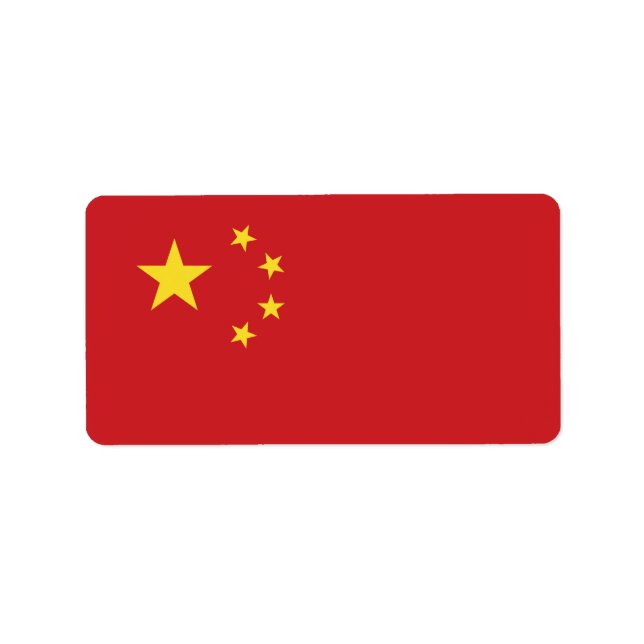 China Adressaufkleber (Vorne)