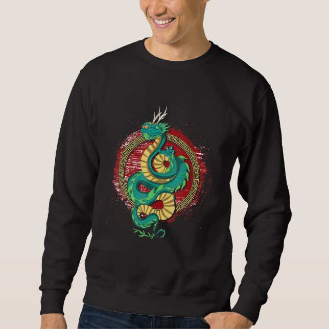 China Asia Mythical Creature Fantasy Animal Chines Sweatshirt (Vorderseite)