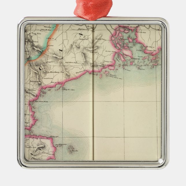 China, Asien 98 Silbernes Ornament (Vorne)