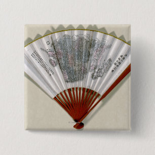 China auf dem Gesicht einer FanPanoramic Karte Button