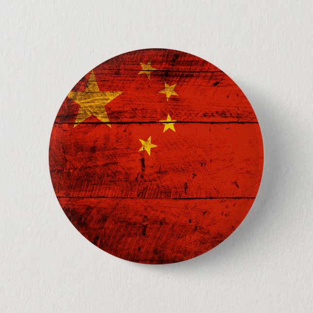 China aus Holz Button (Vorderseite)