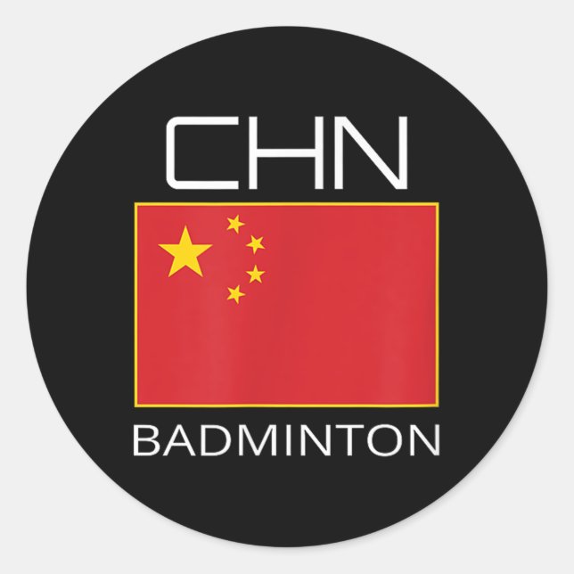 China Badminton Team Fan Geschenk Chinesisch Athle Runder Aufkleber (Vorderseite)
