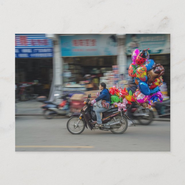 China Balloons im Fokus Postkarte (Vorderseite)