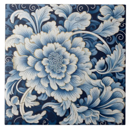 China Blue Ink Blume Art 11 Fliese