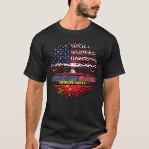 China Chinesisch USA USA USA Staaten Tree T-Shirt