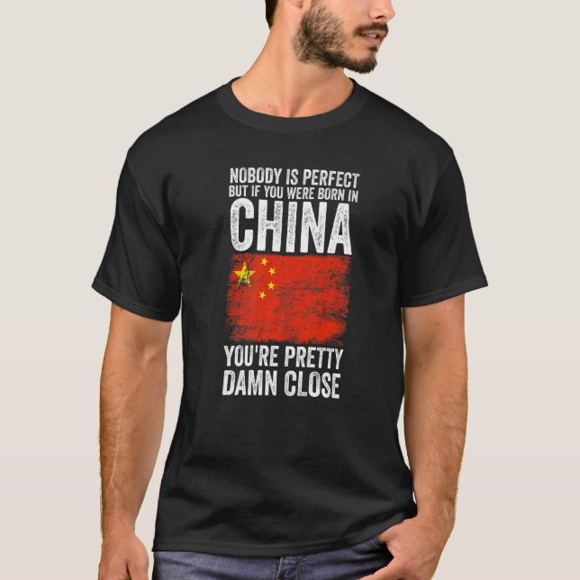 China Chinesische Flagge T-Shirt (Vorderseite)