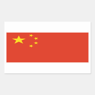 China/chinesische Flagge. Volksrepublik Rechteckiger Aufkleber