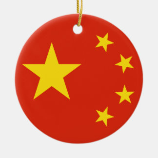 China-chinesische Flaggen-Volksrepublik- Keramikornament