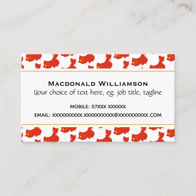 CHINA Christlich Scripture John 3:16 Visitenkarte (Vorderseite)