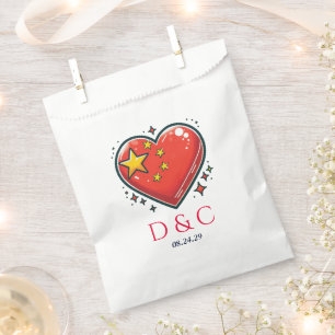 China Couple Heart Wedding Geschenktütchen