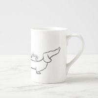 China Dackel Tasse